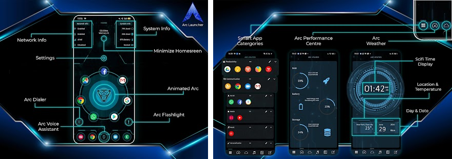 Hybrid Launcher 4D Theme in 2025